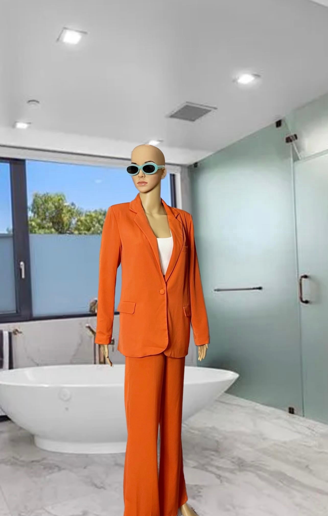 Orange Blazer Set
