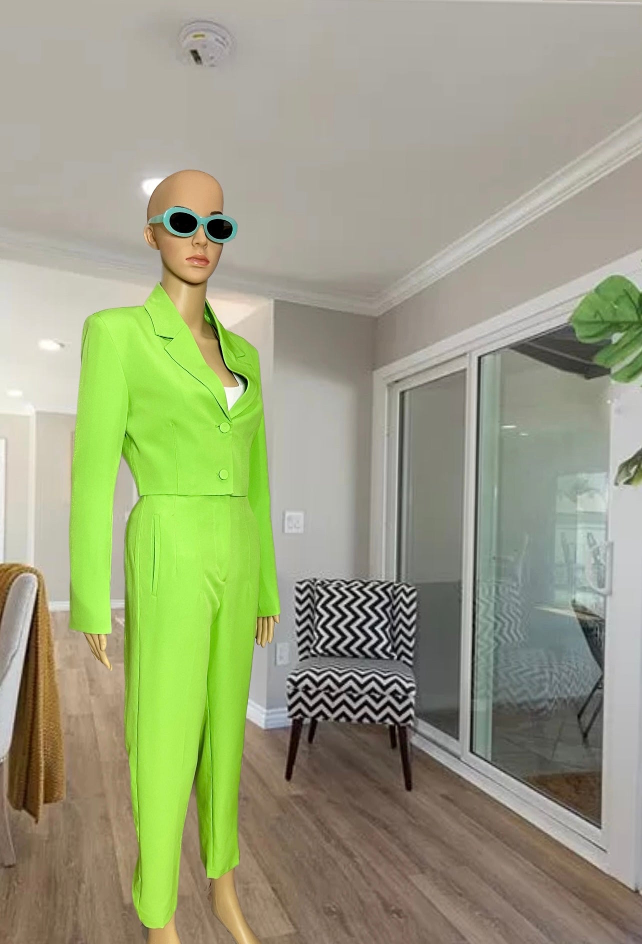 Crop Style Blazer Set