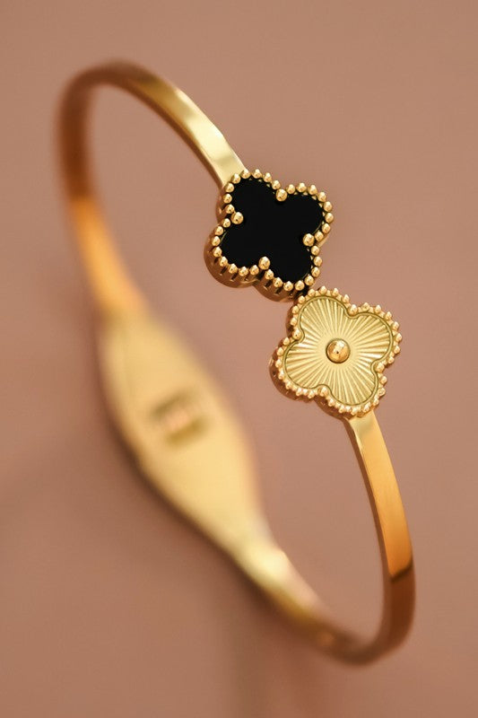 CC Clover Bangle Bracelet 18K gold plated