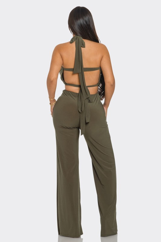 Deep plunge Jumpsuit