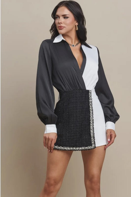 Tweed Mix Romper