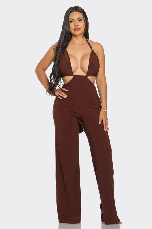 Deep plunge Jumpsuit