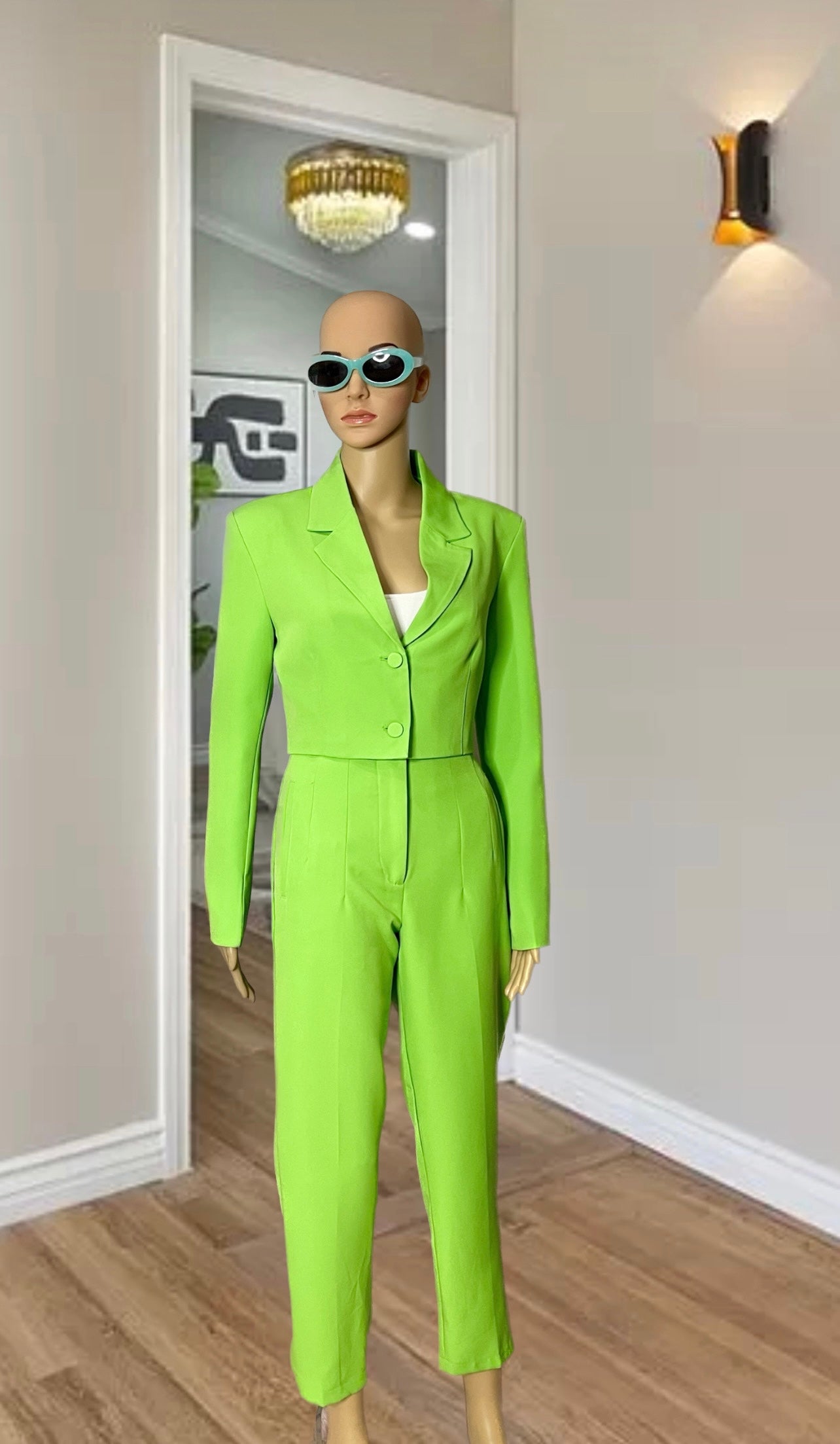 Crop Style Blazer Set