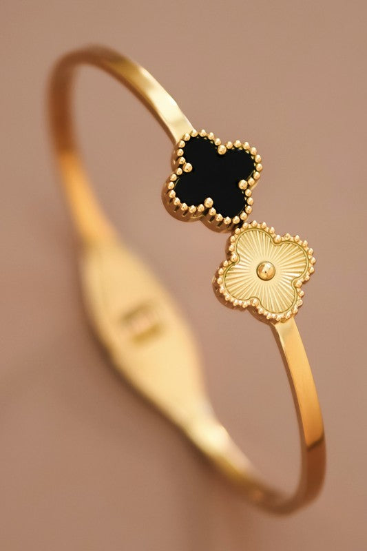 CC Clover Bangle Bracelet 18K gold plated