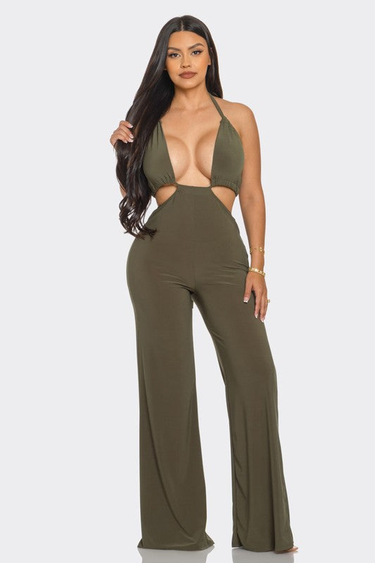 Deep plunge Jumpsuit