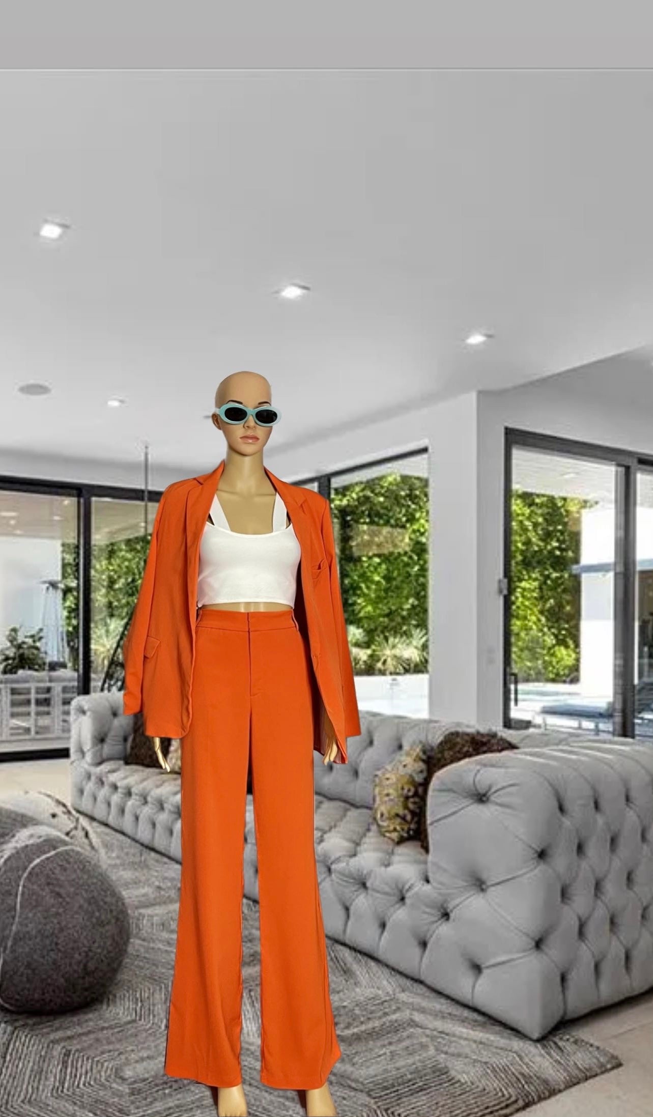 Orange Blazer Set
