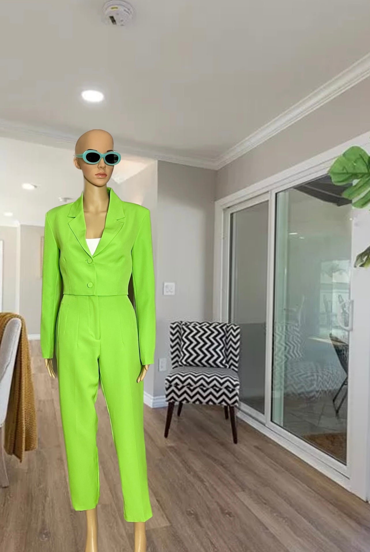 Crop Style Blazer Set