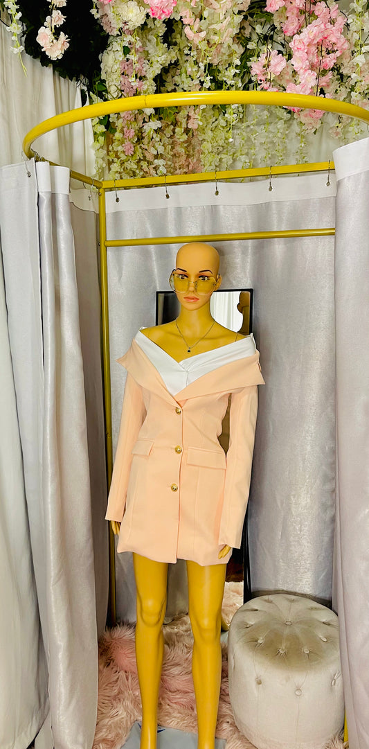 Blush Blazer Dress